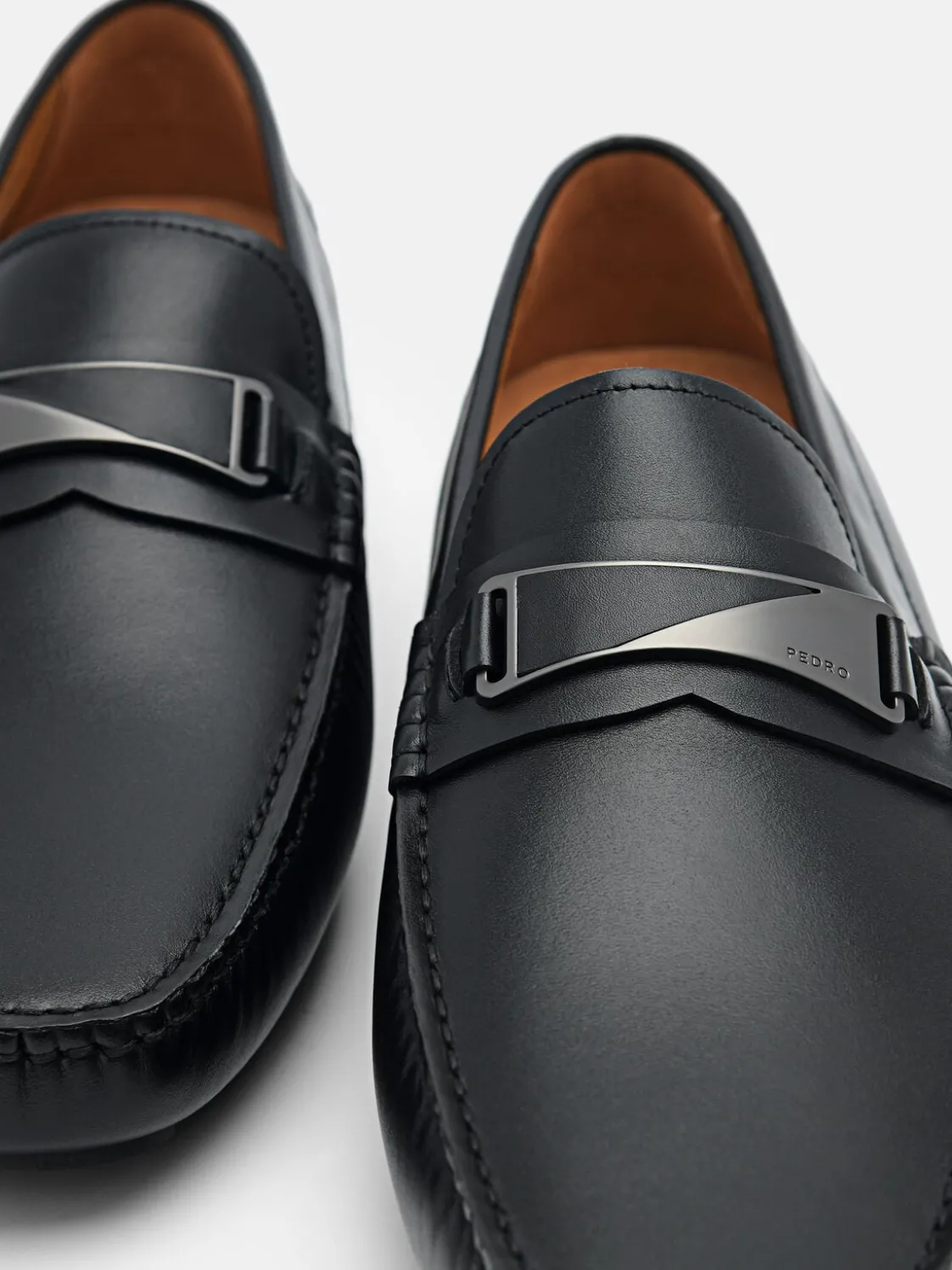 Edge Leather Driving Shoes - Black