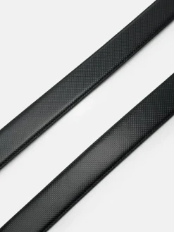 Embossed Leather Automatic Belt - Black
