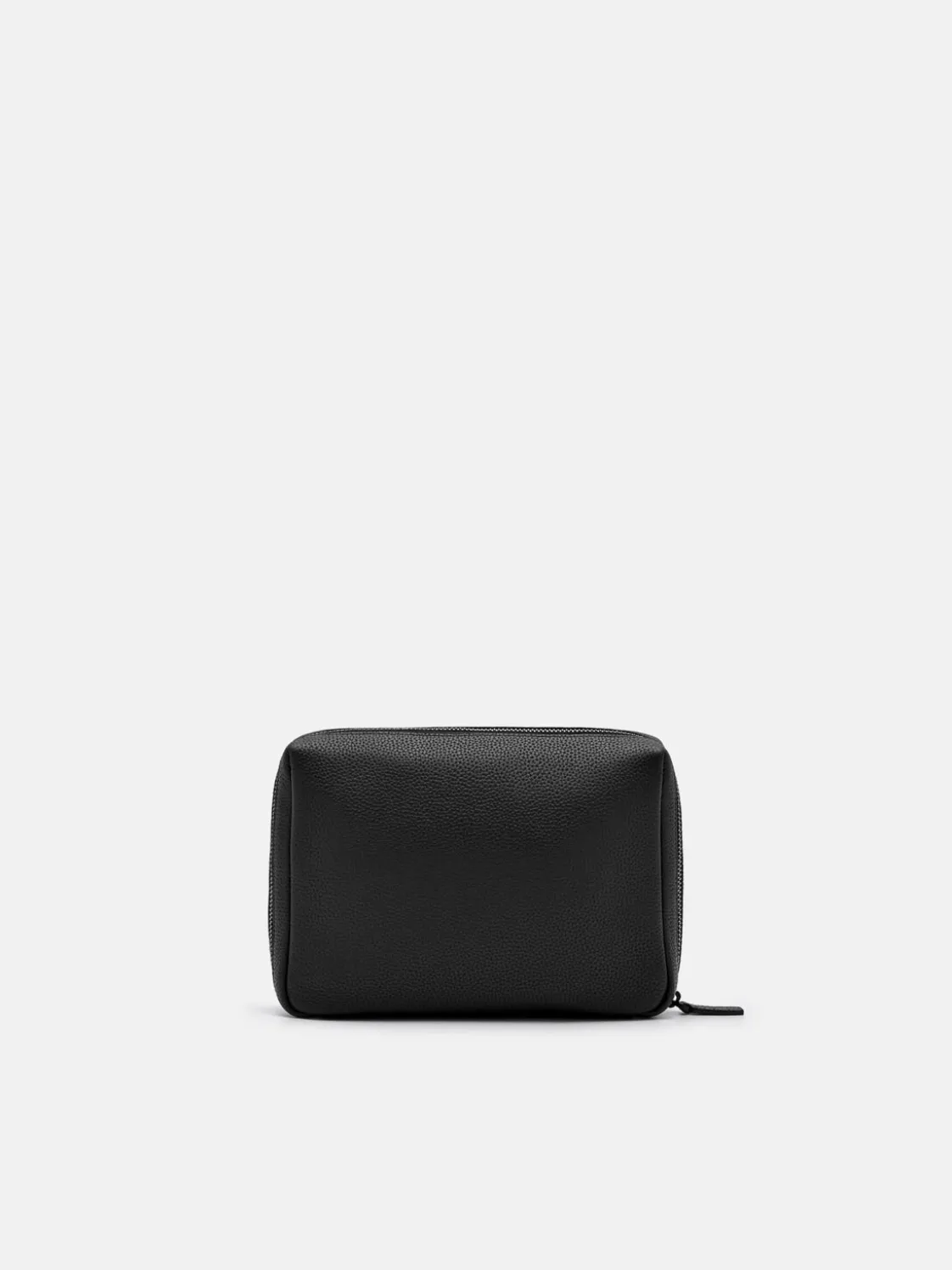 Embossed Leather Pouch - Black
