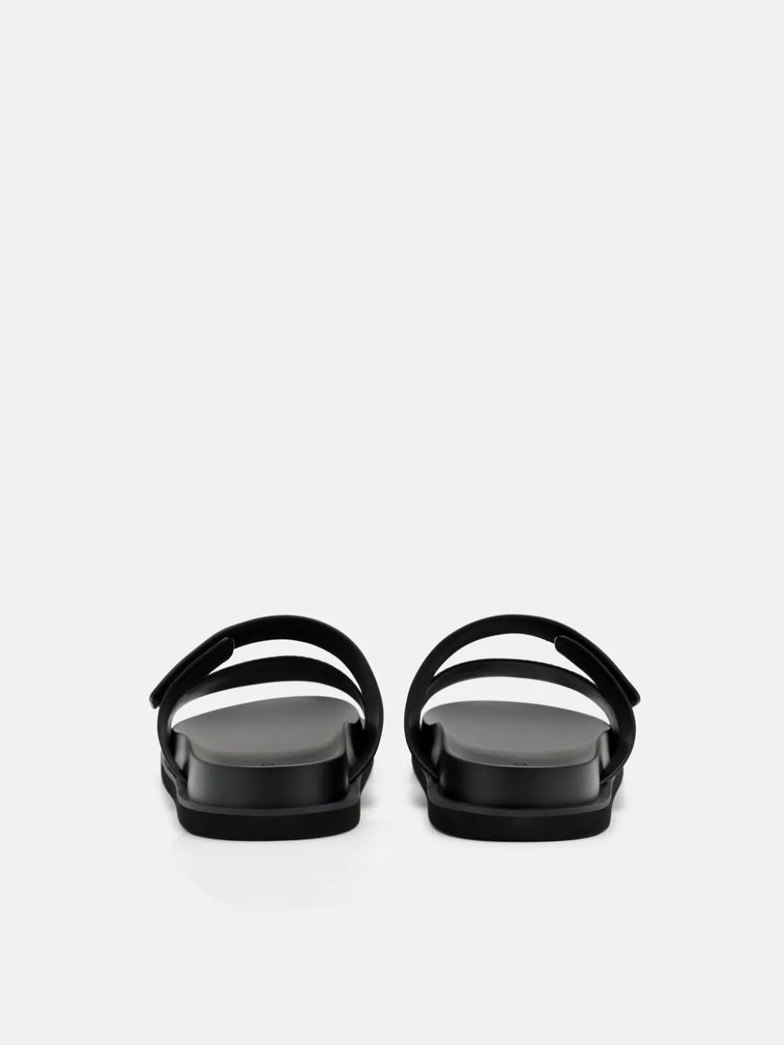Embossed Slide Sandals - Black Embossed