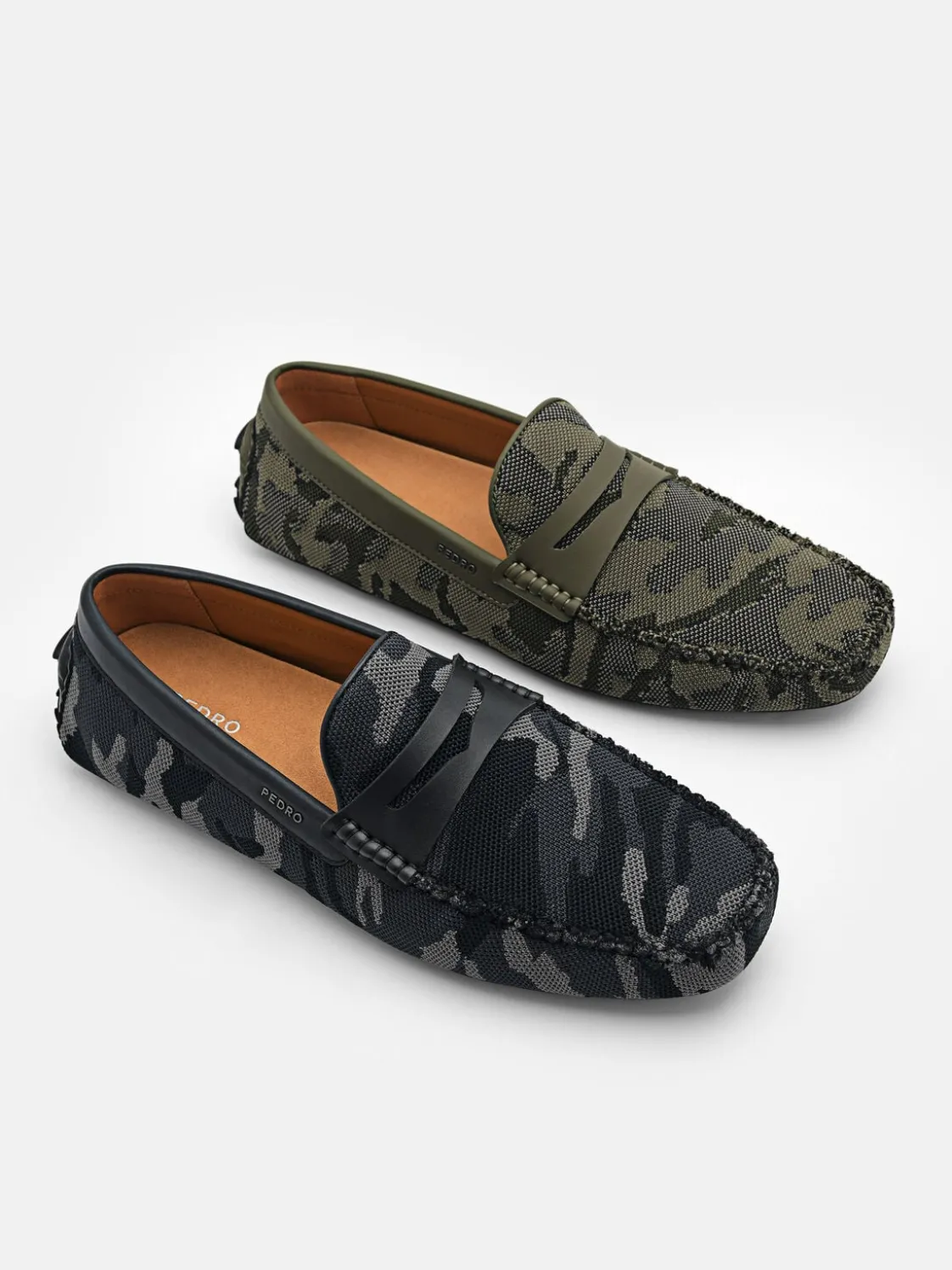 Fabric Penny Driving Shoes - Multi