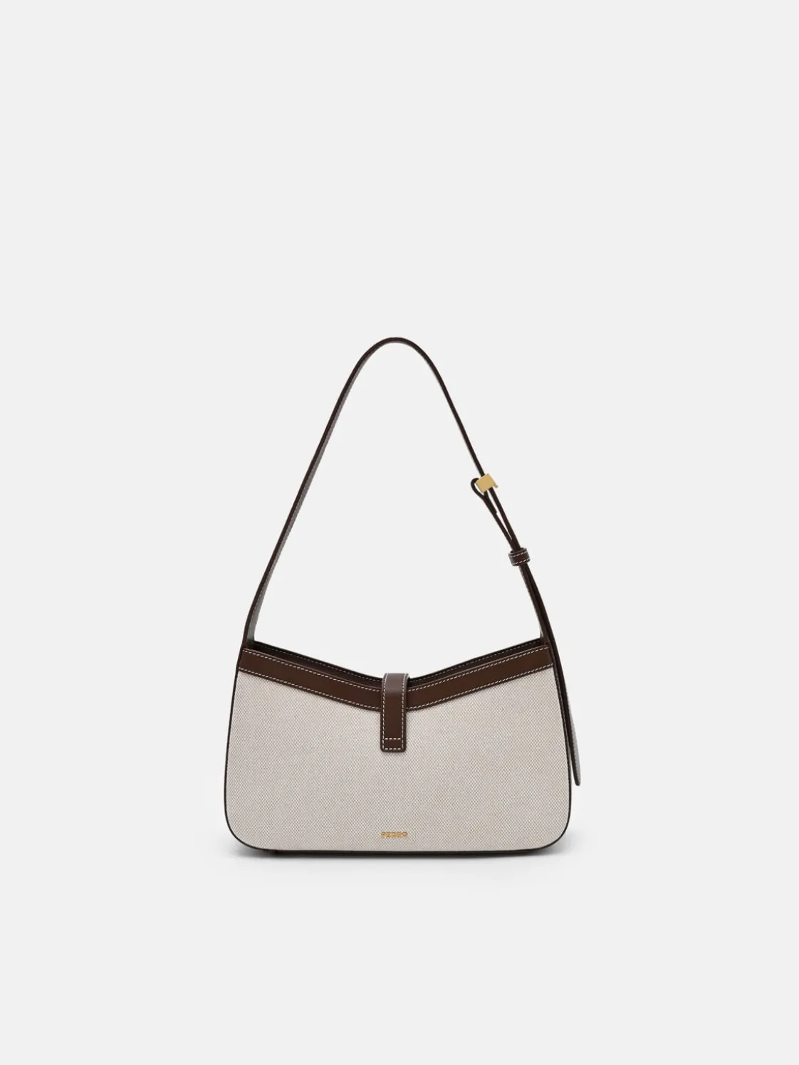 Farida Canvas Shoulder Bag - Dark Brown Canvas