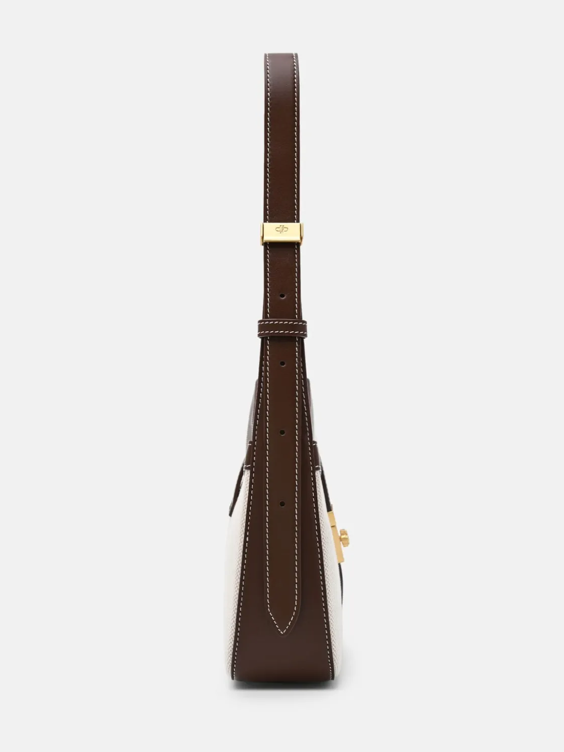 Farida Canvas Shoulder Bag - Dark Brown Canvas