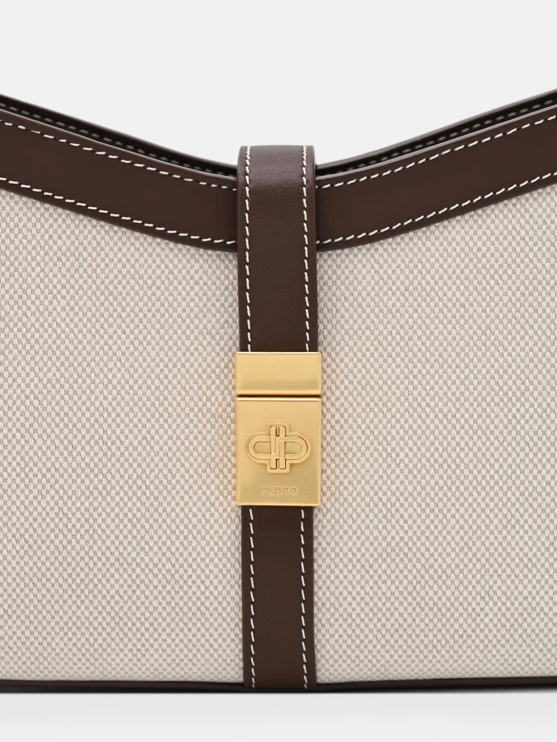 Farida Canvas Shoulder Bag - Dark Brown Canvas