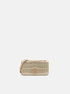 Farida Leather Mini Shoulder Bag - Gold