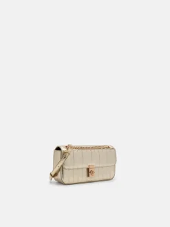 Farida Leather Mini Shoulder Bag - Gold
