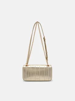 Farida Leather Mini Shoulder Bag - Gold