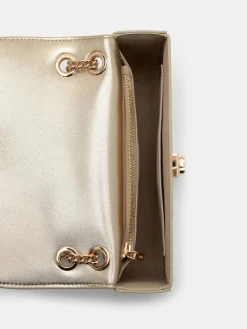 Farida Leather Mini Shoulder Bag - Gold