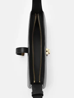 Farida Leather Shoulder Bag - Black