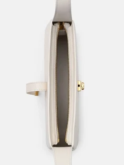 Farida Leather Shoulder Bag - Chalk