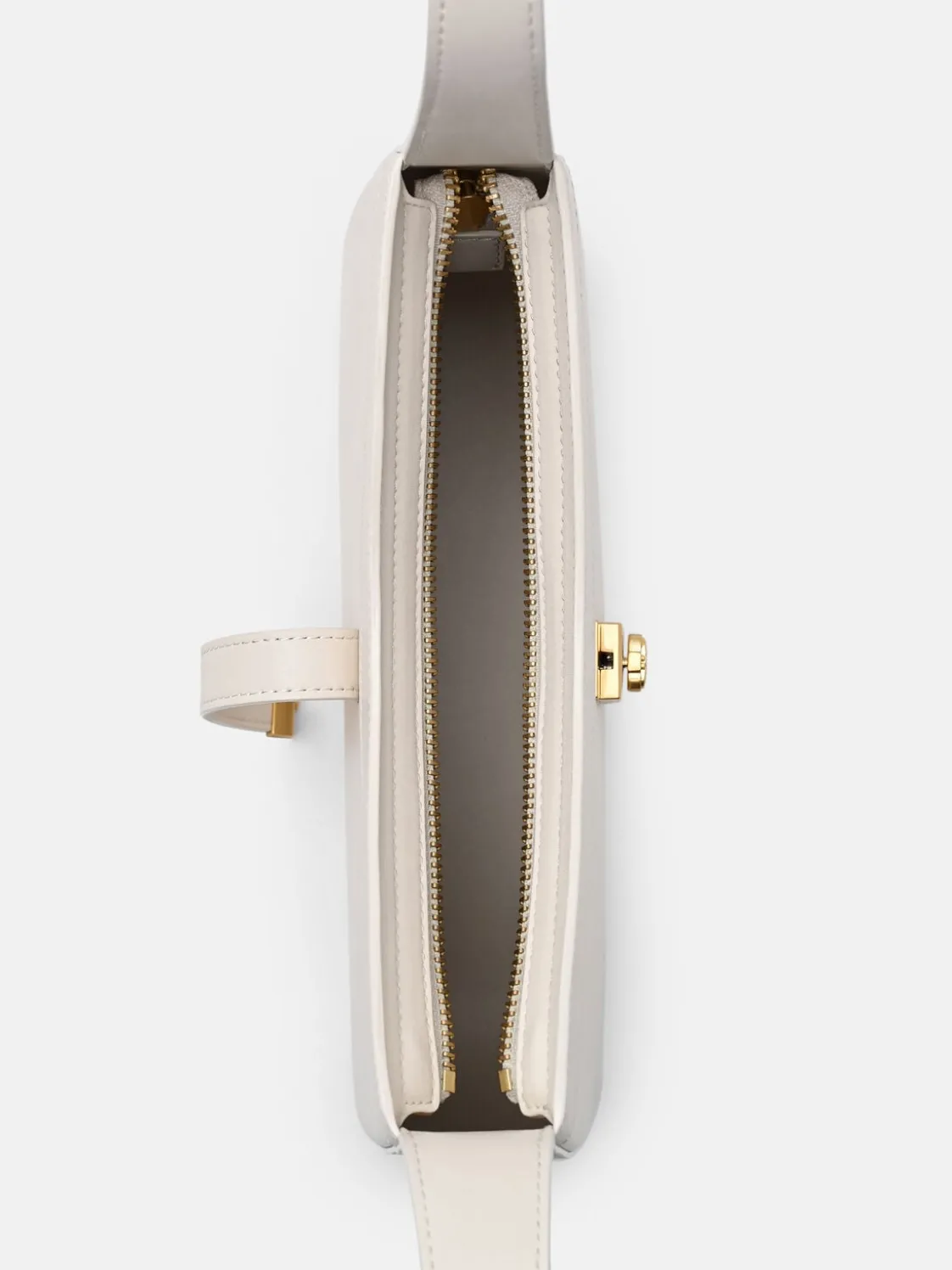 Farida Leather Shoulder Bag - Chalk