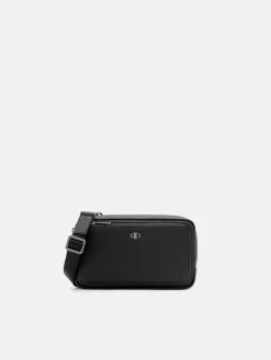 Fingerprint Lock Clutch Bag - Black Tumble