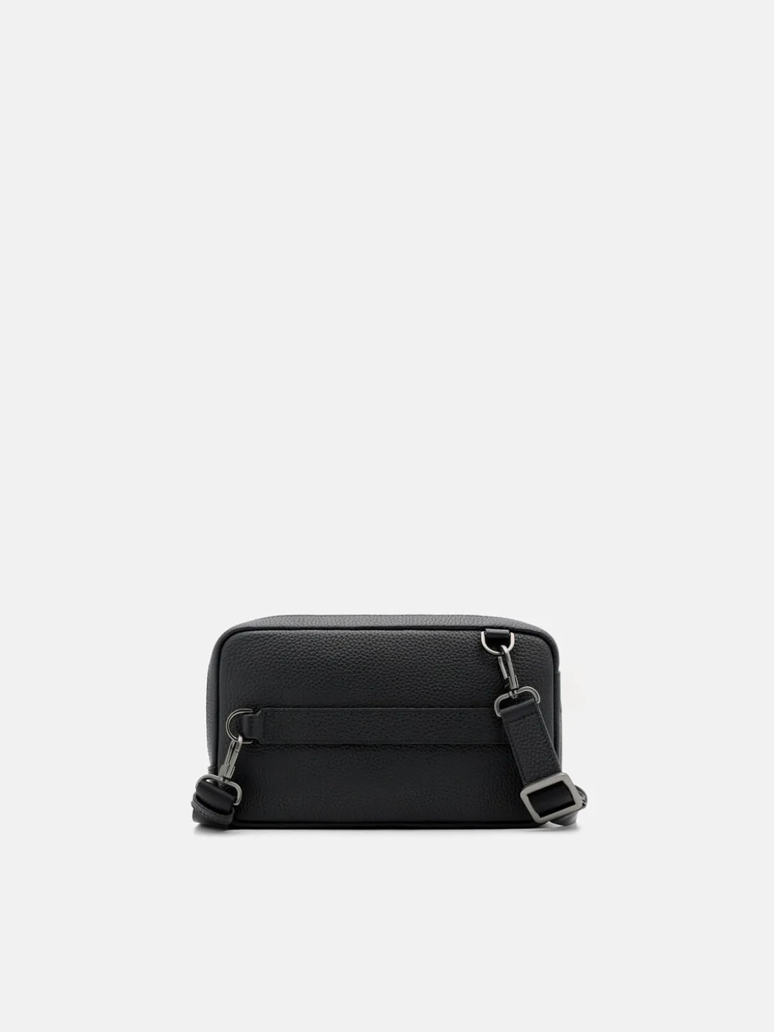 Fingerprint Lock Clutch Bag - Black Tumble