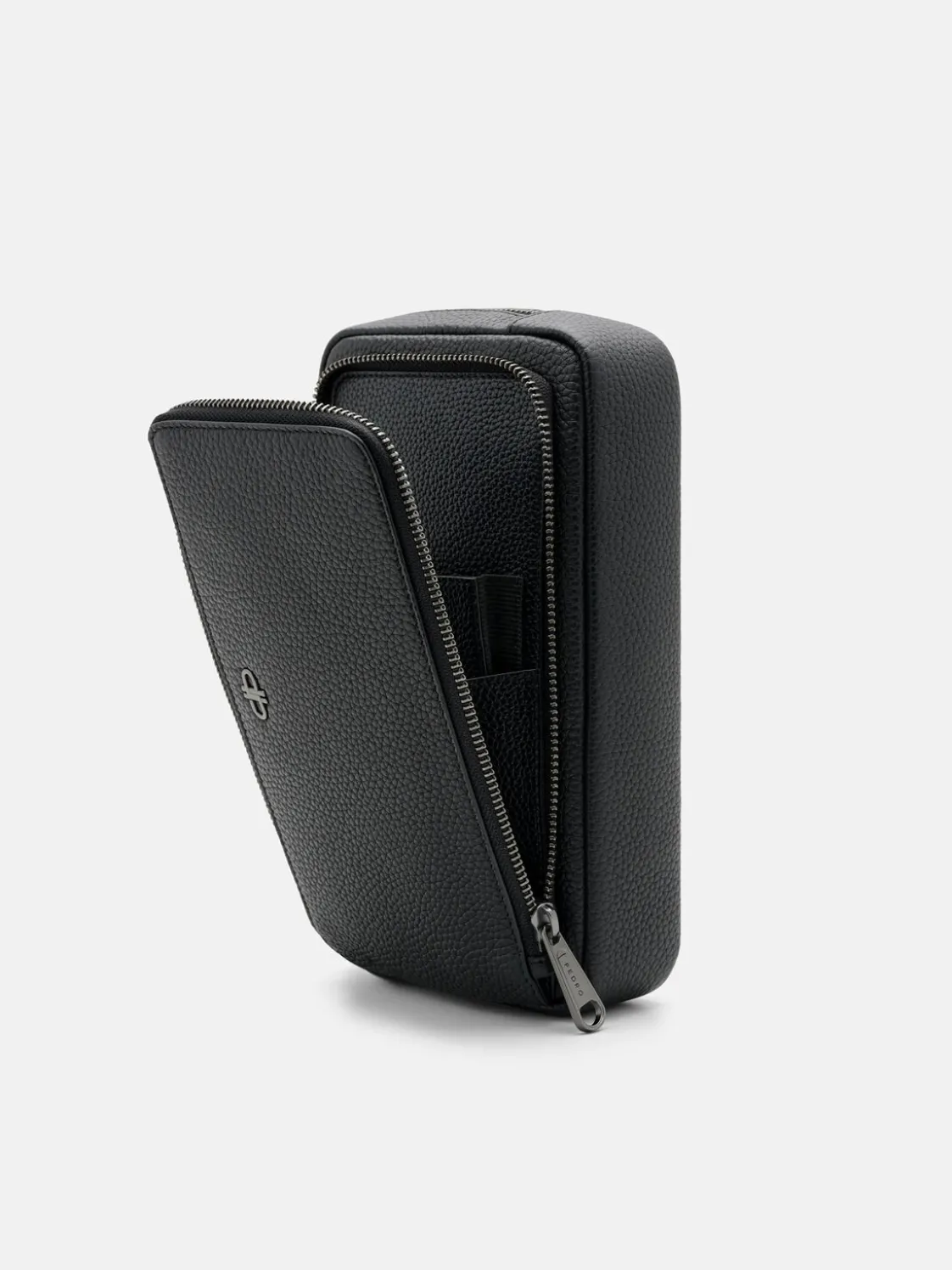 Fingerprint Lock Clutch Bag - Black Tumble
