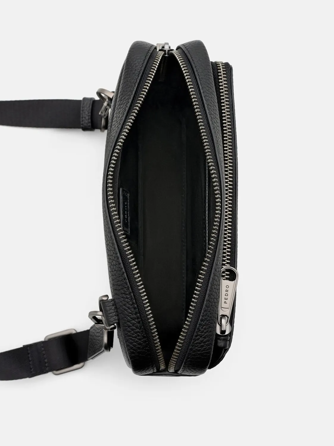 Fingerprint Lock Clutch Bag - Black Tumble