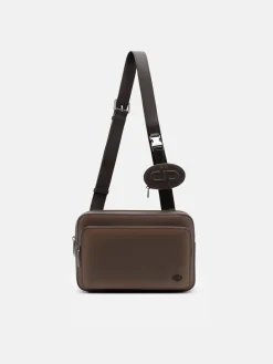 Flynn Leather Crossbody Bag - Dark Brown