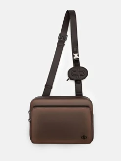 Flynn Leather Crossbody Bag - Dark Brown