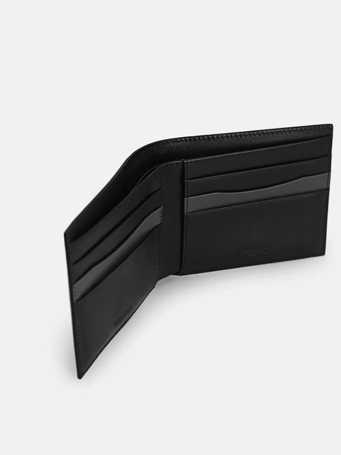 Full-Grain Leather Wallet with Insert - Black