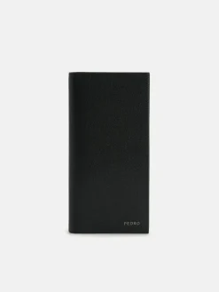 Full-Grain Long Leather Wallet - Black