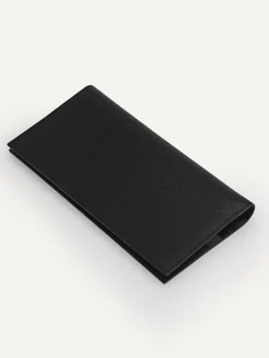 Full-Grain Long Leather Wallet - Black
