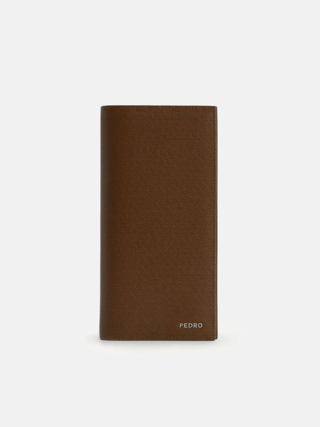 Full-Grain Long Leather Wallet - Dark Brown