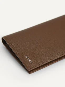 Full-Grain Long Leather Wallet - Dark Brown