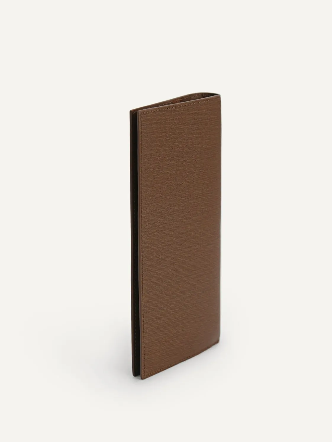 Full-Grain Long Leather Wallet - Dark Brown
