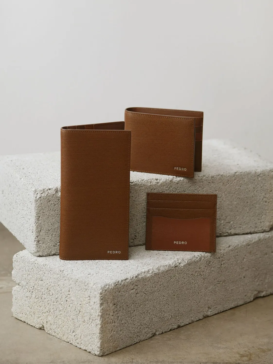 Full-Grain Long Leather Wallet - Dark Brown