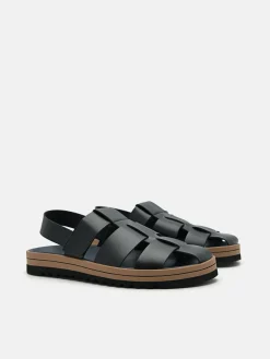 George Caged Sandals - Black