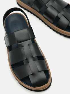 George Caged Sandals - Black