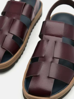 George Caged Sandals - Dark Brown
