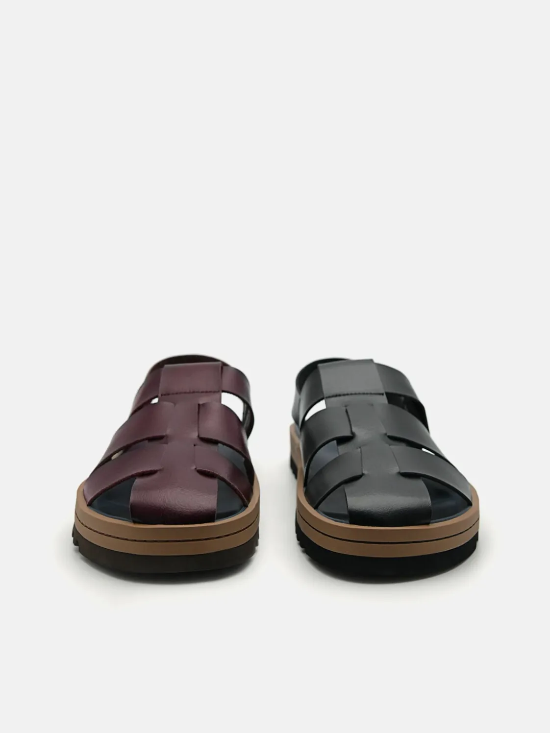 George Caged Sandals - Dark Brown