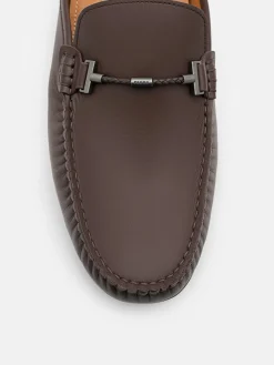 Hawser Leather Slip-On Driving Shoes - Dark Brown
