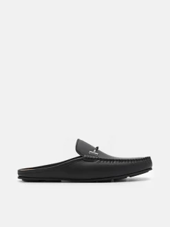 Hawser Leather Slip-On Driving Shoes - Black