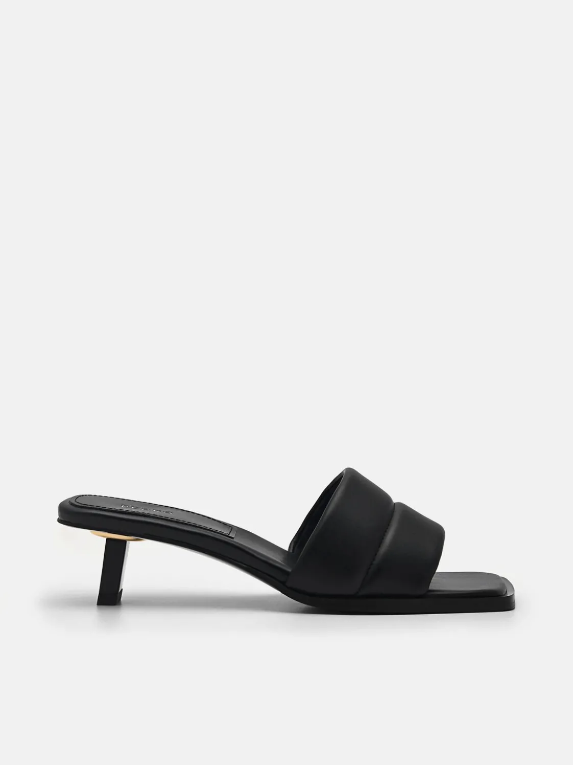 Heel Slip-On Sandals - Black