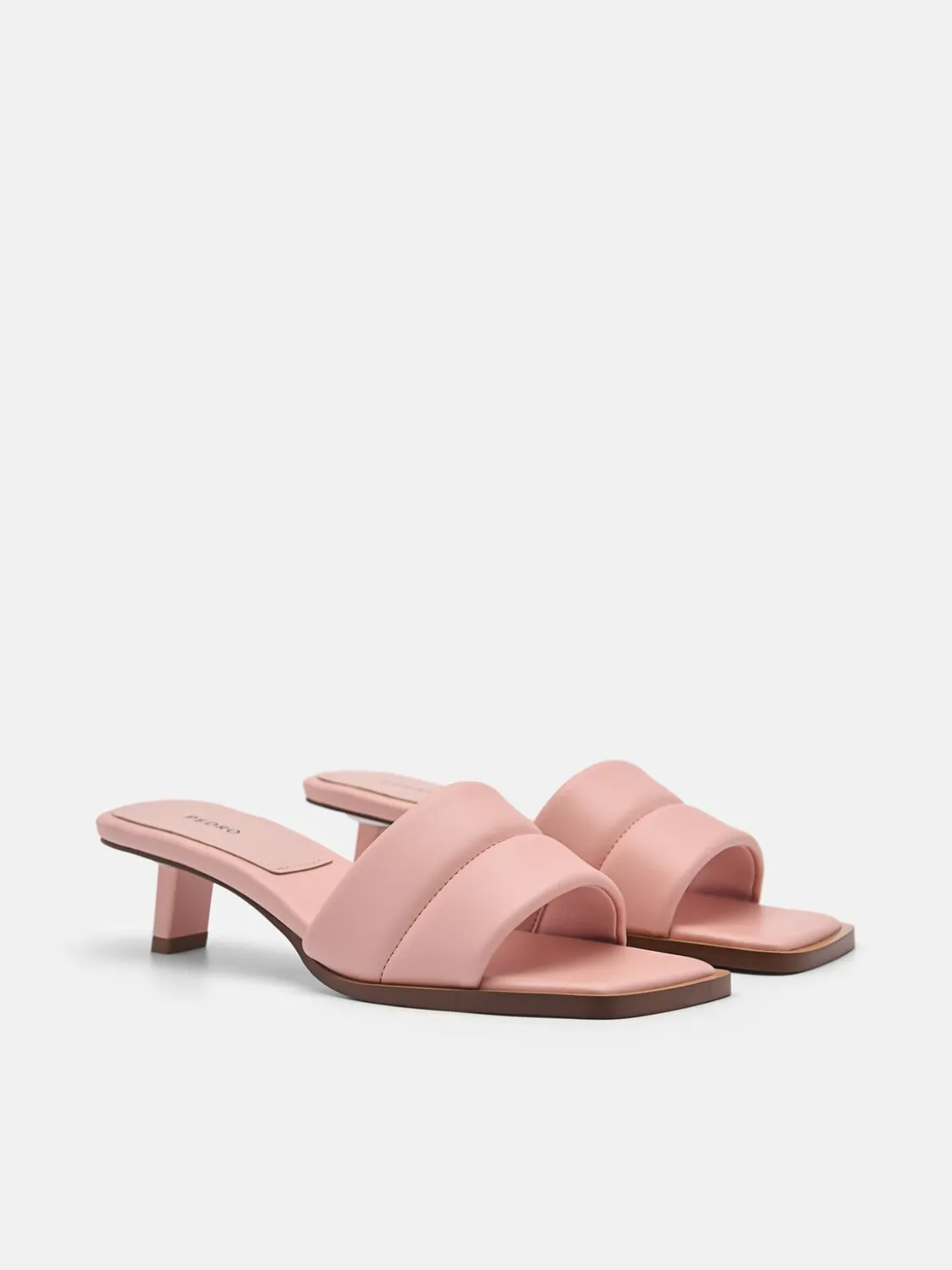 Heel Slip-On Sandals - Blush