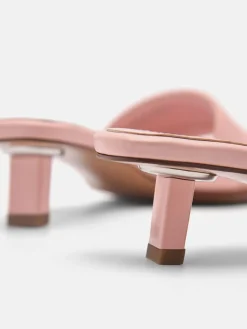 Heel Slip-On Sandals - Blush