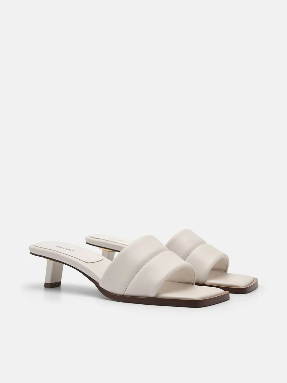 Heel Slip-On Sandals - Chalk