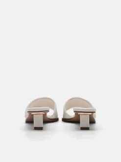 Heel Slip-On Sandals - Chalk