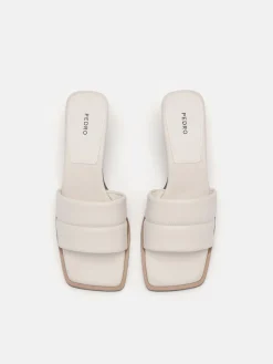 Heel Slip-On Sandals - Chalk