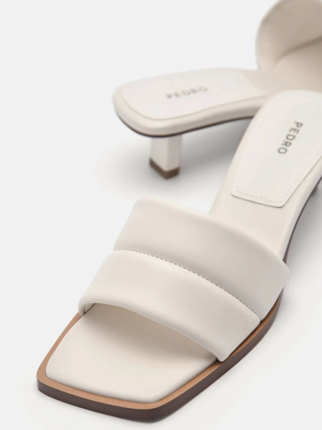 Heel Slip-On Sandals - Chalk