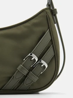 Helix Buckle Shoulder Bag - Olive