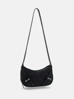 Helix Buckle Shoulder Bag - Black