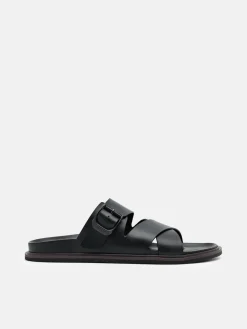 Helix Cross Sandals - Black