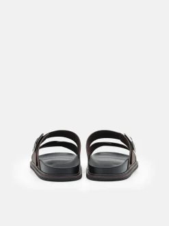 Helix Cross Sandals - Dark Brown