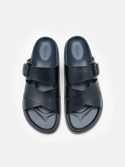 Helix Cross Sandals - Navy