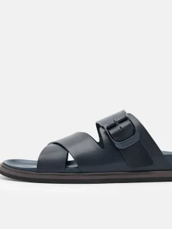 Helix Cross Sandals - Navy