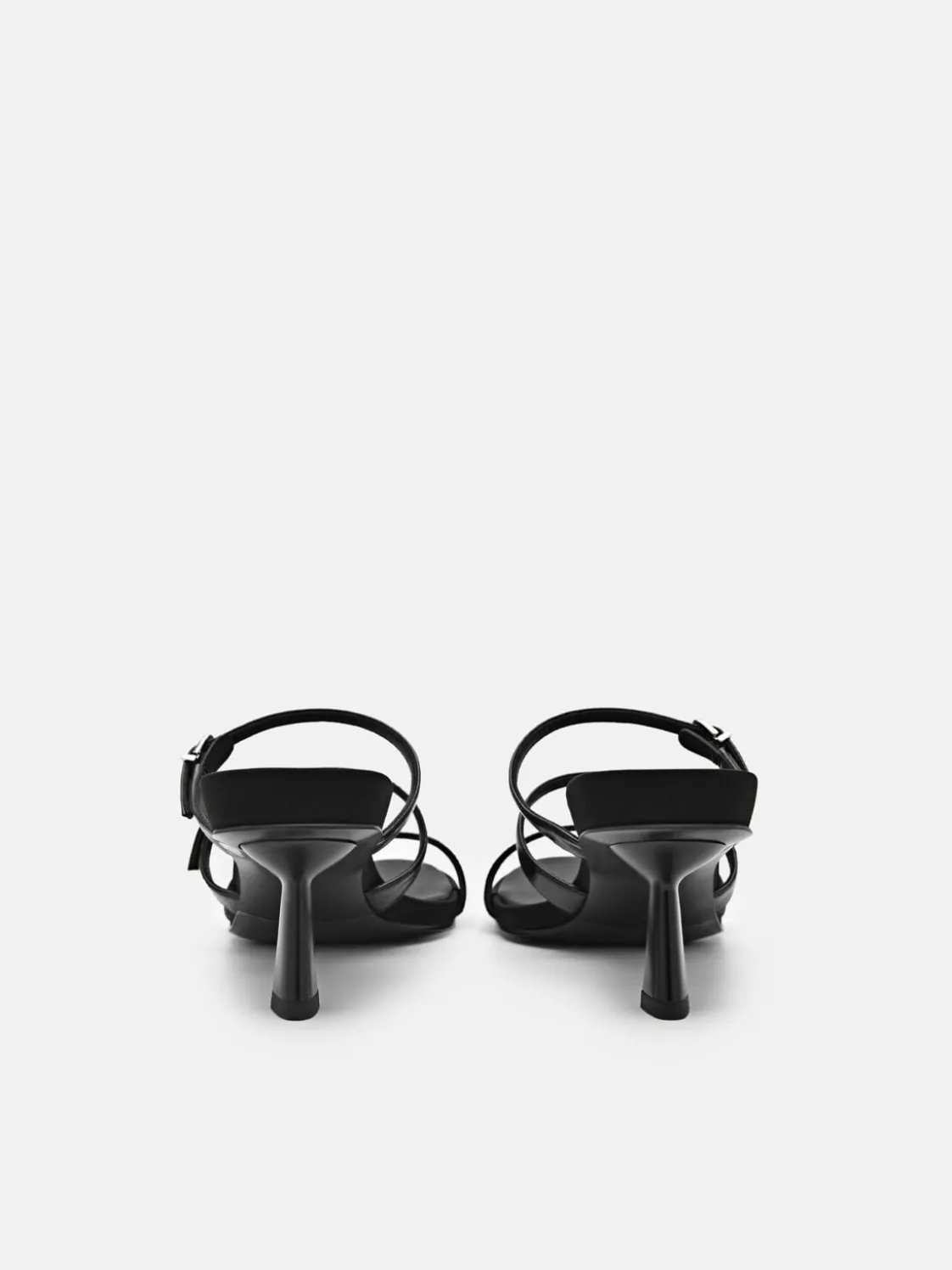 Helix Heel Sandals - Black