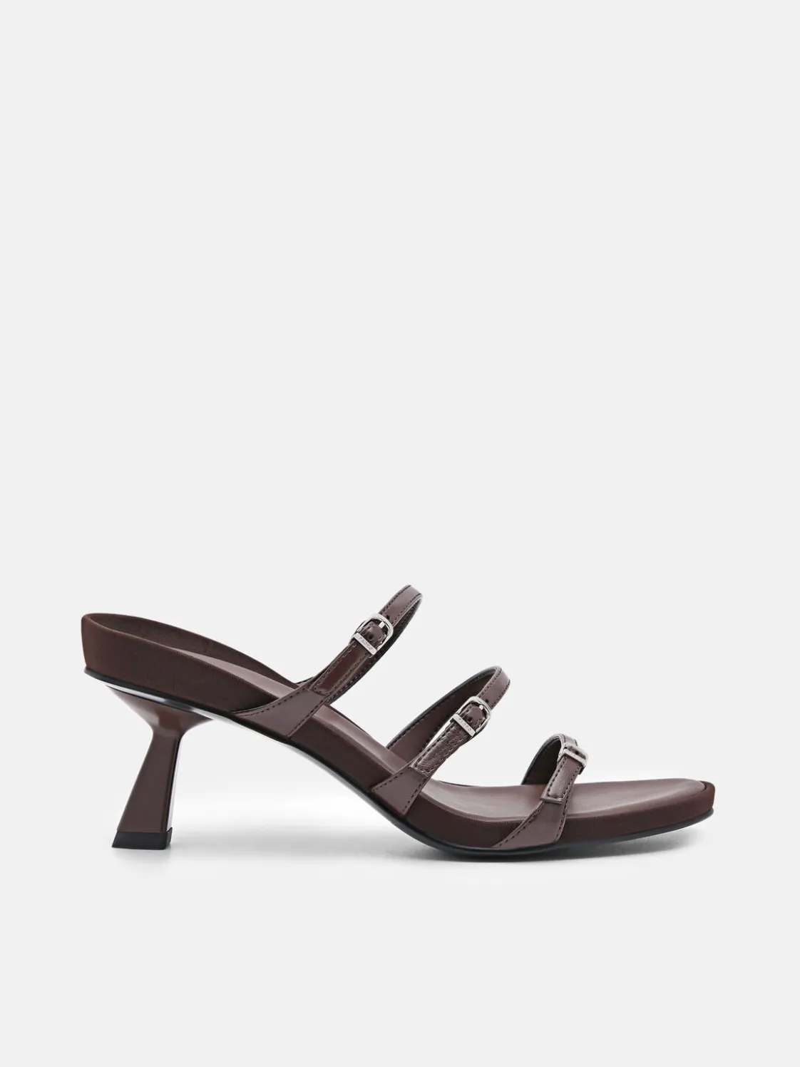 Helix Heel Sandals - Dark Brown