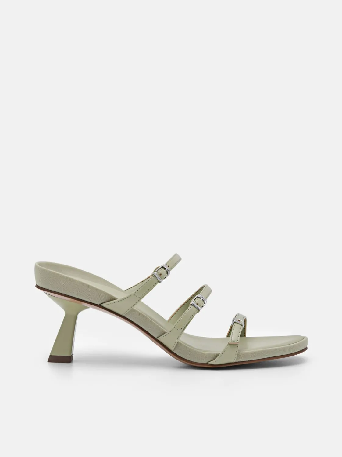 Helix Heel Sandals - Olive
